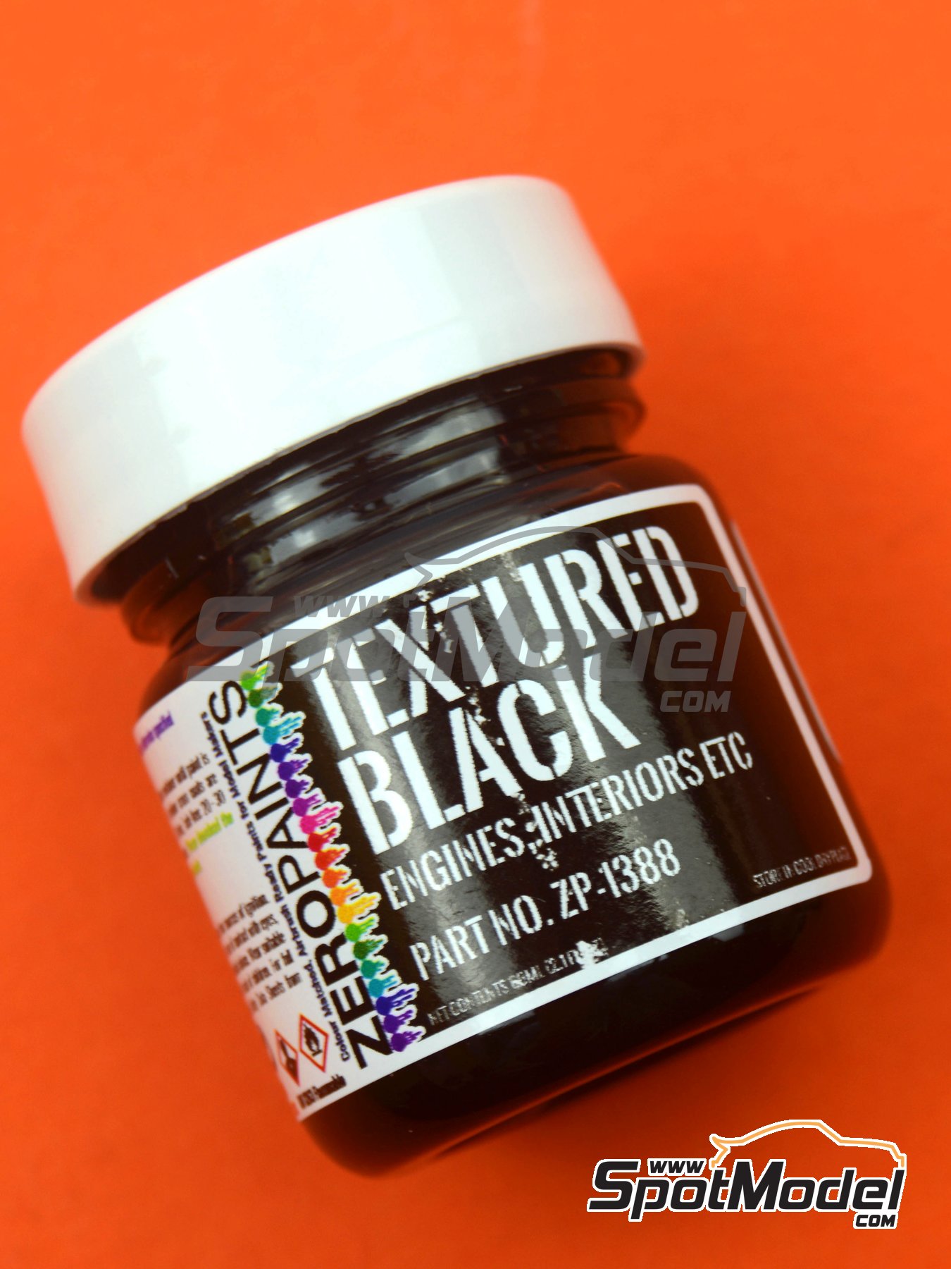 Zero Paints ZP1388 Paint for airbrush Black Textured 1 x 60ml (ref
